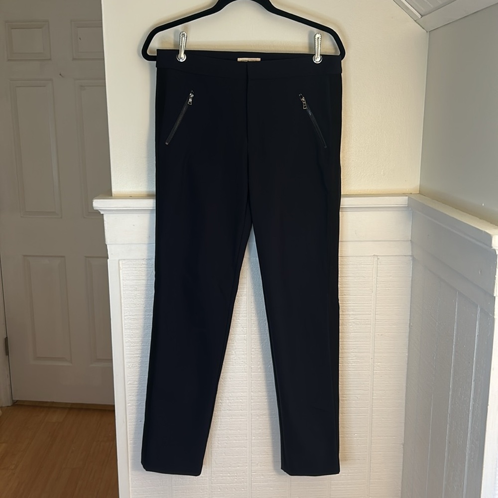 Rebecca Taylor Ava Techy Slim Ankle Crop Pants in Navy  Women’s size 10 - Picture 3 of 14